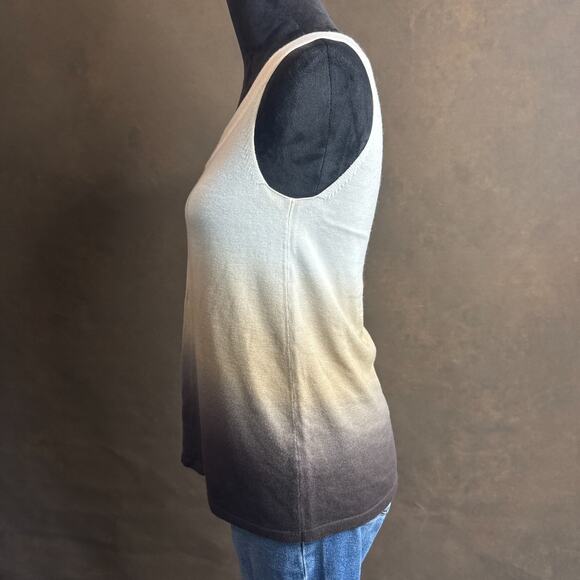 New York & Company Women’s Small Sleeveless Knit Tank Top Gradient Ombre Brown - Picture 4 of 8